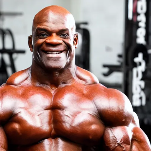 Image similar to ronnie coleman with trenbolone cow