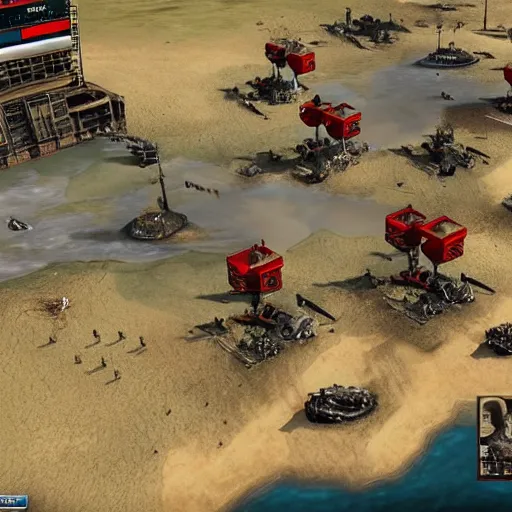 Image similar to 1944 D-Day in the video game Command and Conquer Red Alert 3