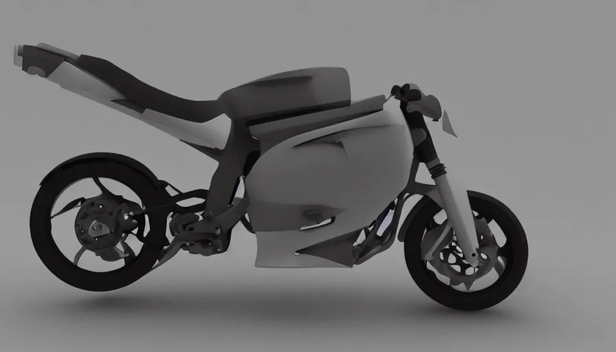 Image similar to A 3D rendered Motorcycle