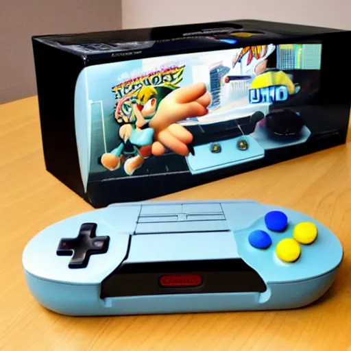 Image similar to a nintendo 6 4 from the future