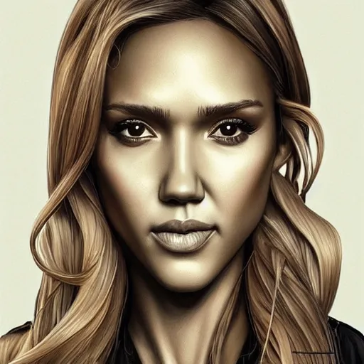 Image similar to ' a portrait of a jessica alba by artgerm'as a sculpture