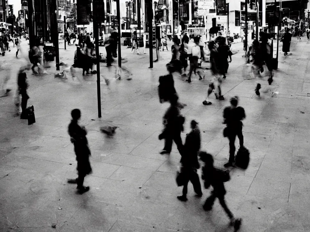 Image similar to long pause photography in a busy city by trent parke
