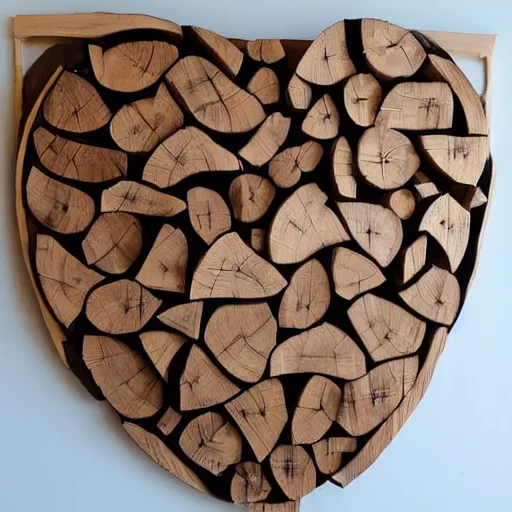Image similar to a wood masterpiece symbolizing kissing