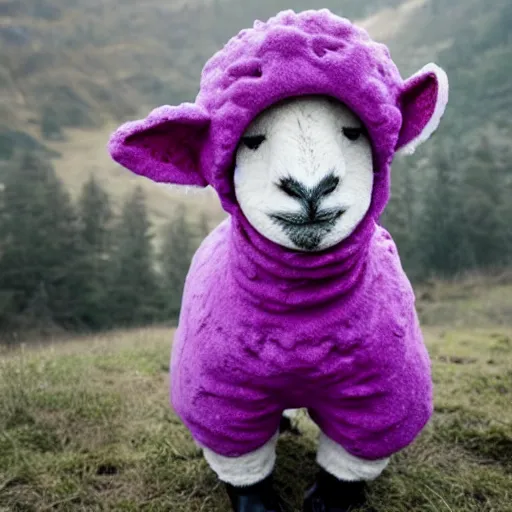 Image similar to doppio wearing sheep suit