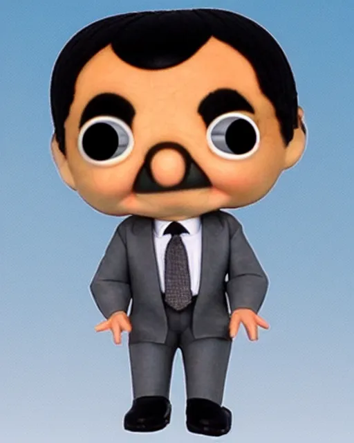 Prompt: mr bean as a funko pop!