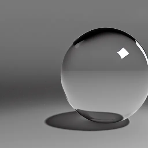 Prompt: glass sphere on top of chess board ; raytracing