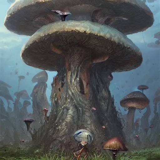 Image similar to shrooms geog darrow greg rutkowski