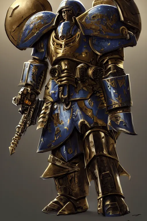 Image similar to armor portrait heros warhammer 4 0 k horus heresy fanart - the primarchs emperor by johannes helgeson animated with vfx concept artist & illustrator global illumination ray tracing hdr fanart arstation zbrush central hardmesh 8 k octane renderer comics stylized