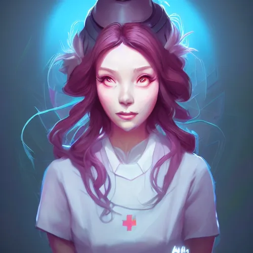 Prompt: a portrait of a beautiful nurse, art by lois van baarle and loish and ross tran and rossdraws and sam yang and samdoesarts, digital art, highly detailed, intricate, sharp focus, Trending on Artstation HQ, deviantart, unreal engine 5, 4K UHD image