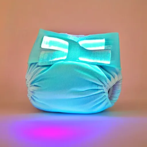 Prompt: a baby diaper with subtle rgb lights, stock photo