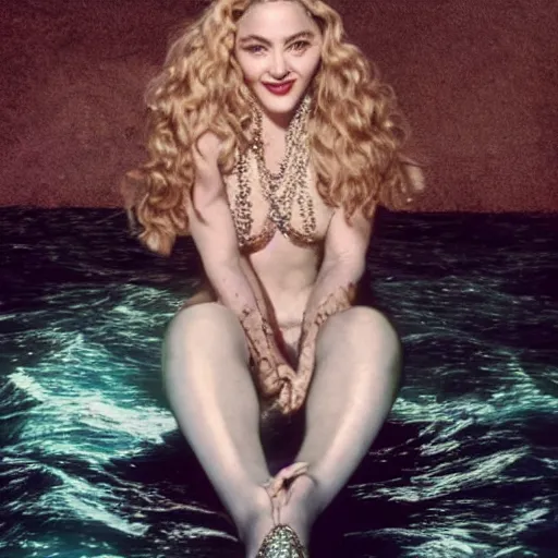 Prompt: madonna as a mermaid