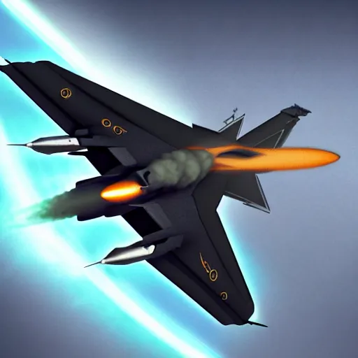 Image similar to cinematic areal shot of a fighter jet exploding from the energy wave concept art