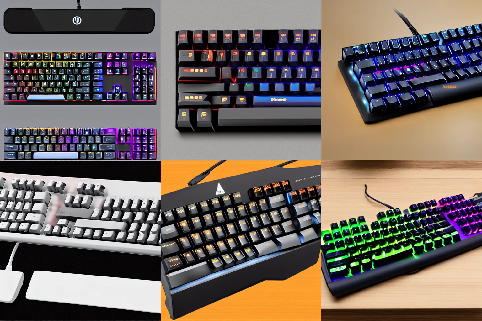 Prompt: gaming keyboard with hundreds of keys