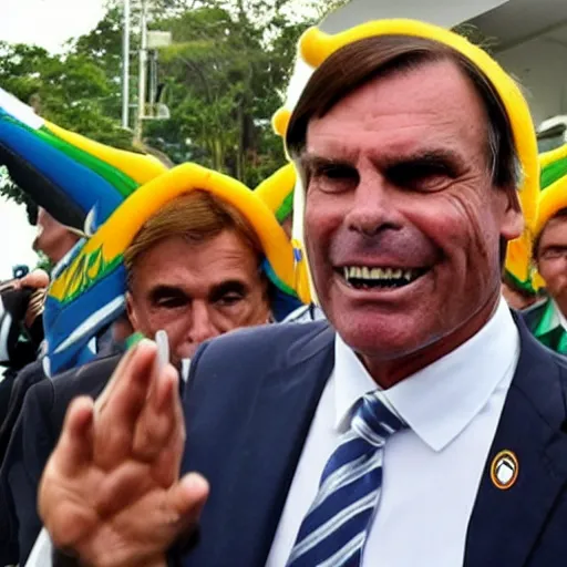 Image similar to Bolsonaro with long Horns