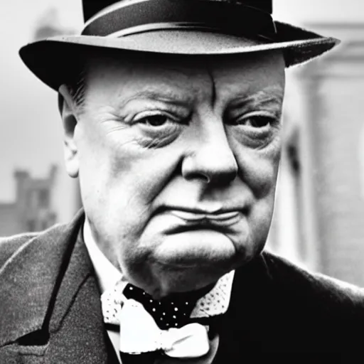 Prompt: winston churchill as iron man, historical photograph, highly detailed, full length portrait, photorealistic face, hd
