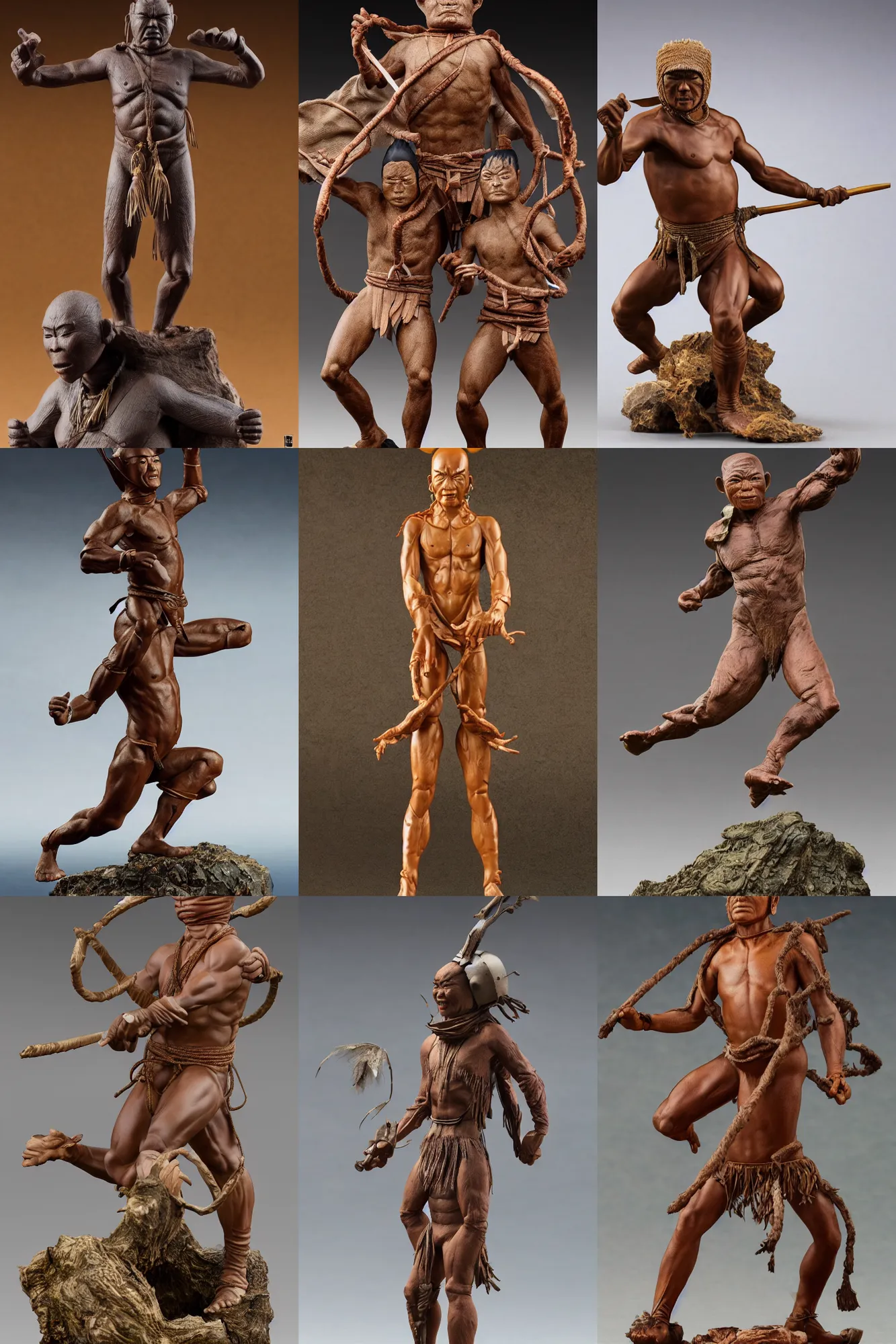 Prompt: a still high quality figurine of a selk ´ nam people by katsuya terada, frank frazetta, alex ross, dynamic pose, detailed product photo, sharp focus, tone mapped, epic composition 8 5 mm, f. 1 4, zoom out