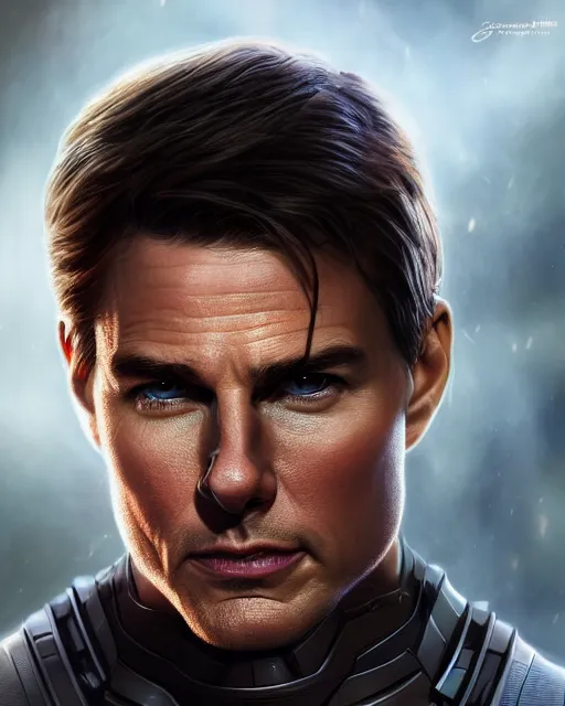 Prompt: 5 5 mm portrait photo of tom cruise as superior iron man. magical atmosphere. art by artgerm and greg rutkowski. highly detailed 8 k. intricate. lifelike. soft light. nikon d 8 5 0.