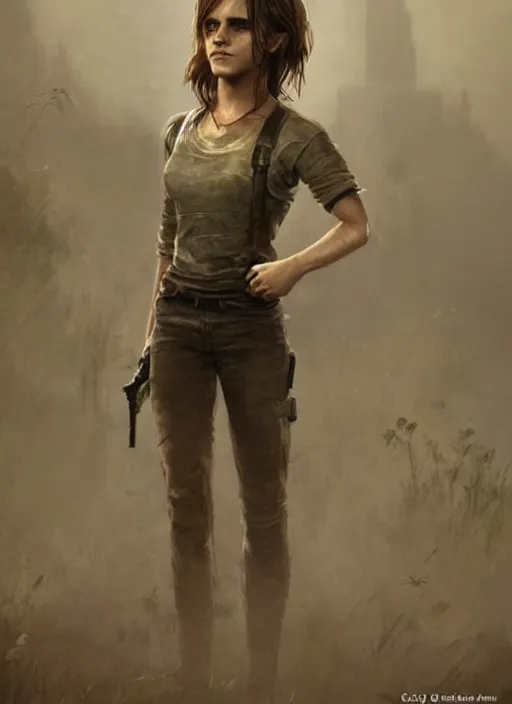 Image similar to highly detailed full body portrait of emma watson the last of us art, seductive, unreal engine, fantasy art by greg rutkowski
