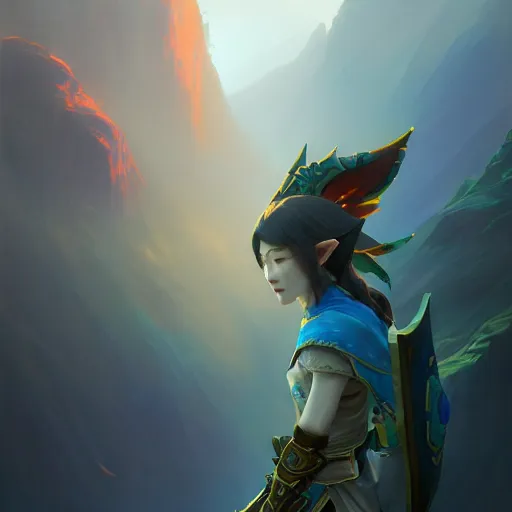 Image similar to dreamscape architect, legend of zelda, extremely detailed digital painting, in the style of fenghua zhong and ruan jia and jeremy lipking and peter mohrbacher, mystical colors, rim light, beautiful lighting, 8 k, stunning scene, raytracing, octane, trending on artstation