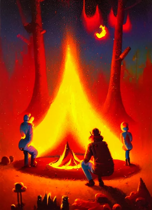 Image similar to camp fire by paul lehr