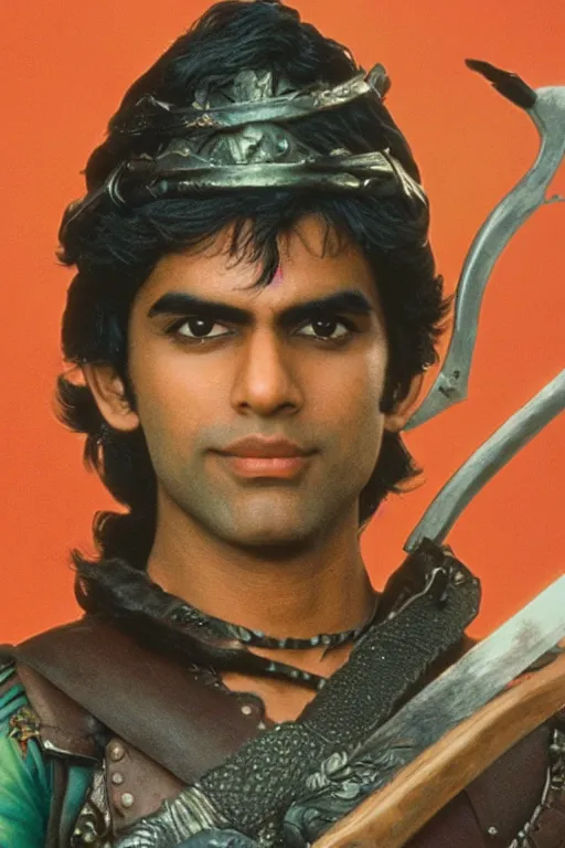 Image similar to intricate color photo of rishi sunak as robin of sherwood