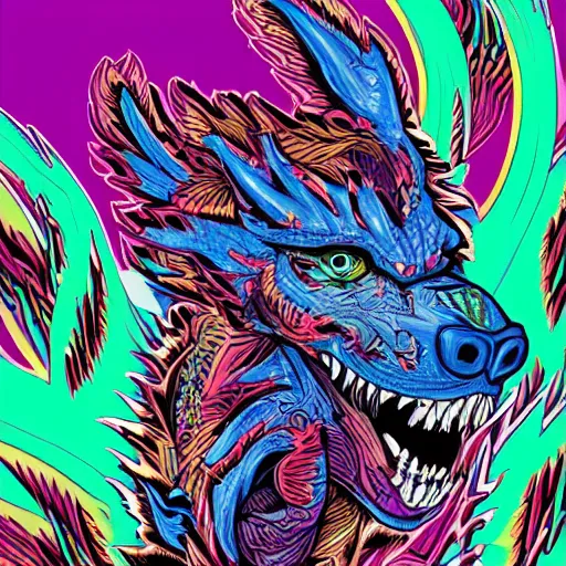 Prompt: hyperbeast by Brock Hofer