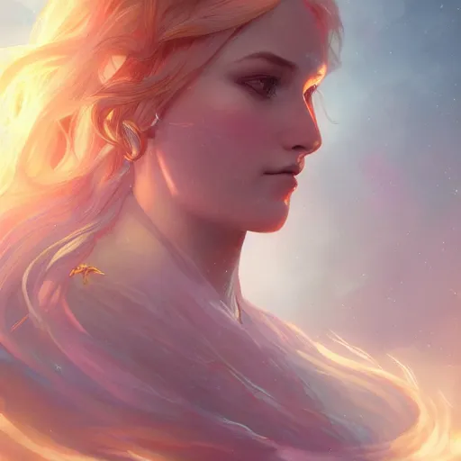 Image similar to aurora, child of light, highly detailed, digital painting, artstation, concept art, smooth, sharp focus, illustration, Unreal Engine 5, 8K, art by artgerm and greg rutkowski and alphonse mucha