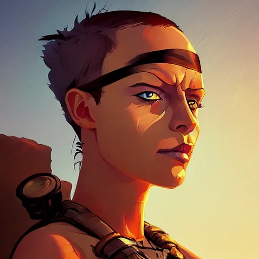 Image similar to face icon stylized minimalist mad max : fury road, loftis, cory behance hd by jesper ejsing, by rhads, makoto shinkai and lois van baarle, ilya kuvshinov, rossdraws global illumination