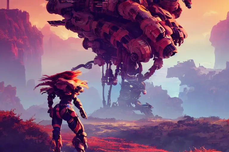 Image similar to shell - walker machine mecanical creature robot of horizon forbidden west horizon zero dawn bioluminiscence global illumination ray tracing hdr fanart arstation by ian pesty and alena aenami artworks in 4 k