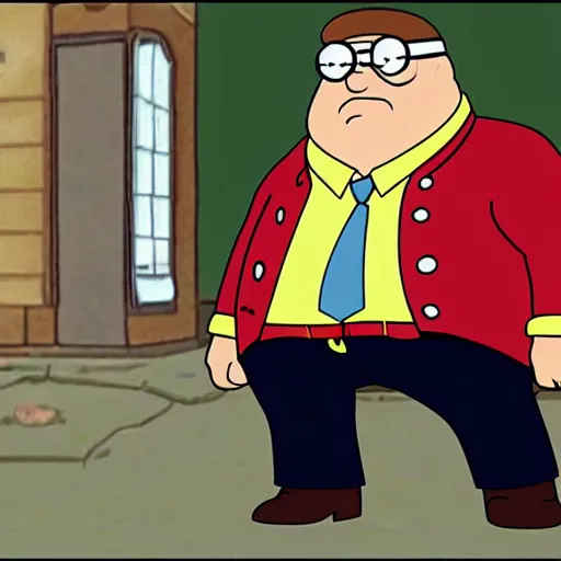 Image similar to peter griffin in the style of one piece