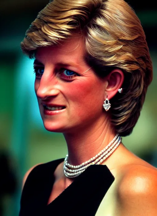 Prompt: princess diana as a cyberpunk woman, intricate, cinematic lighting, highly detailed, canon 3 5 mm photography, horizontal symmetry, smooth, sharp focus