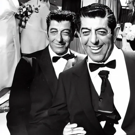 Prompt: Dean Martin and Jerry Lewis wedding