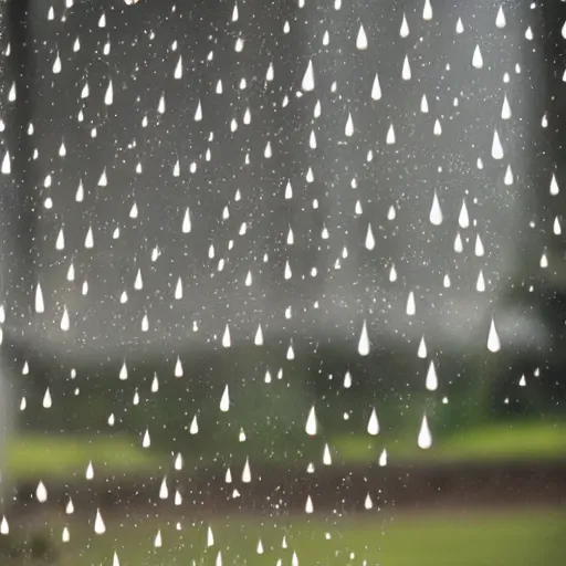 Prompt: blown glass kitchen knives raining down from the sky