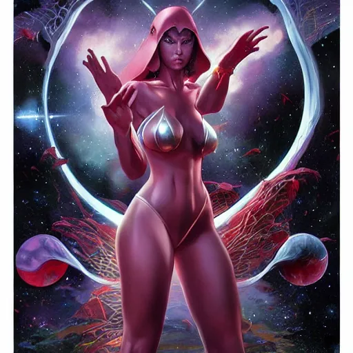 Image similar to the destroyer of worlds, artwork by artgerm, art by Moebius and David Hardy