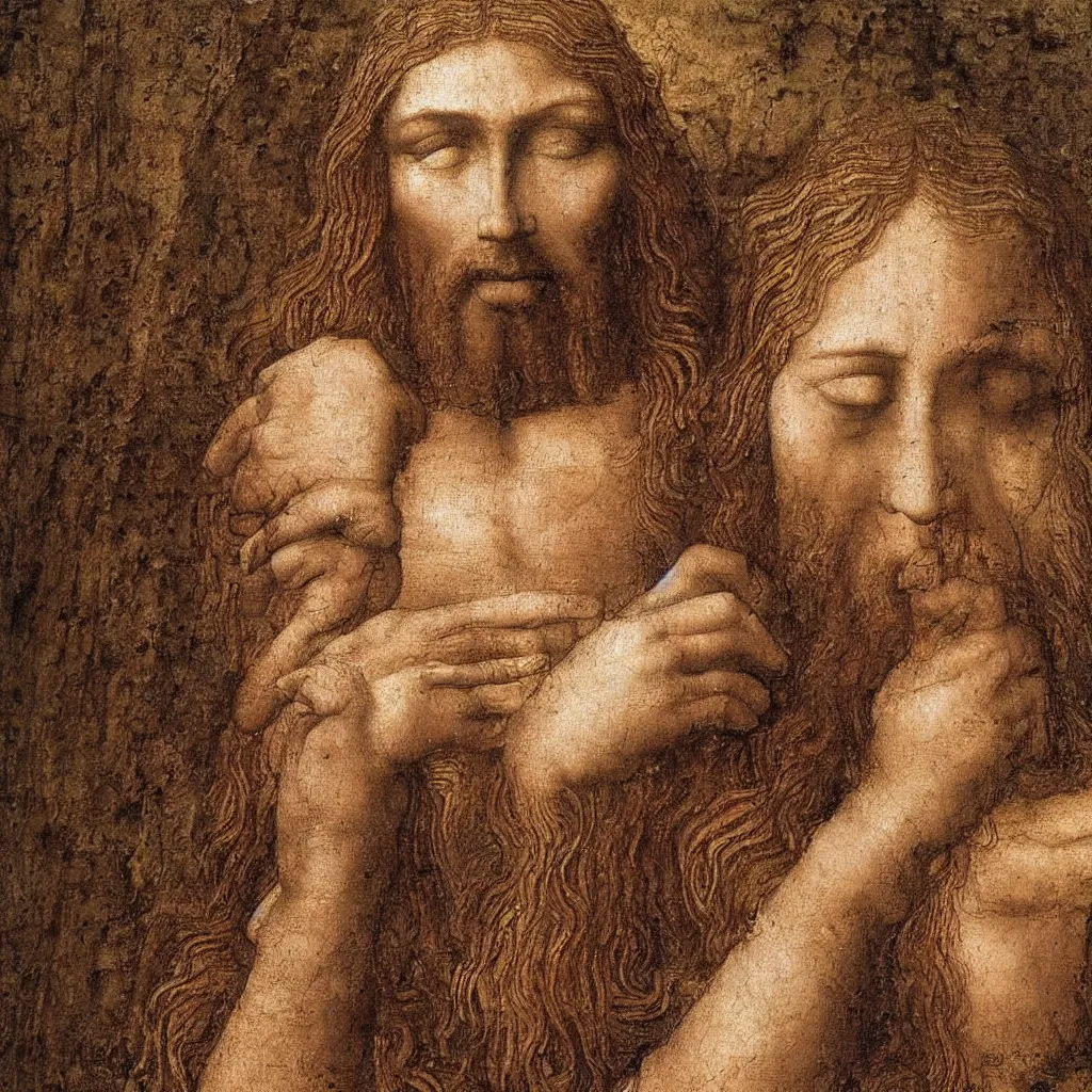 Image similar to jesus christ as imagined by leonardo da vinci