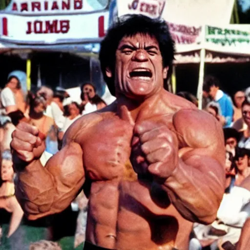 Image similar to hulk performing at woodstock