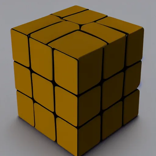 Prompt: a 3d render of a cube