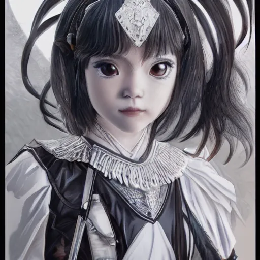 Image similar to Konami character sheet of Yui Mizuno from Babymetal, intricate, elegant, highly detailed, digital painting, artstation, character concept art, smooth, sharp focus, illustration, art by artgerm + masamune shirow + greg rutkowski + Masahiro Ito