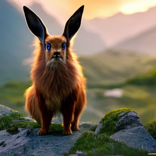 Image similar to national geographic professional photo of eevee, award winning