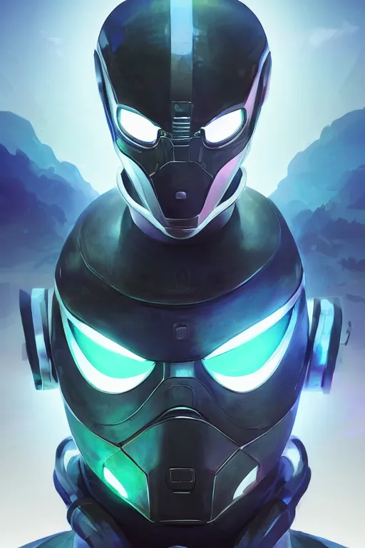 Image similar to epic mask helmet robot ninja portrait stylized as fornite style game design fanart by concept artist gervasio canda, behance hd by jesper ejsing, by rhads, makoto shinkai and lois van baarle, ilya kuvshinov, rossdraws global illumination radiating a glowing aura global illumination ray tracing hdr render in unreal engine 5