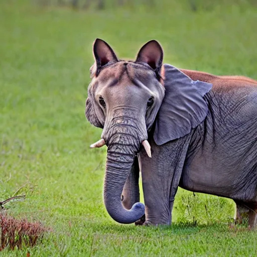 Image similar to a half cat half elephant, wildlife photography