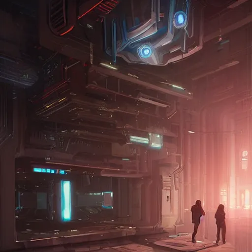 Image similar to a top secret vault, detailed digital illustration by greg rutkowski, cyberpunk, android netrunner