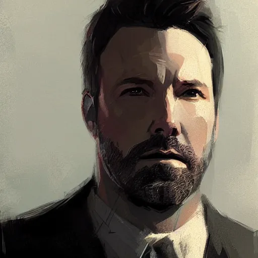 Image similar to “ portrait of ben affleck by greg rutkowski, young, attractive, highly detailed portrait, scifi, digital painting, artstation, concept art, smooth, sharp foccus ilustration, artstation hq ”