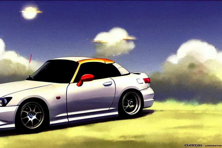 Image similar to honda s 2 0 0 0 e kei van, painted by greg rutkowski makoto shinkai takashi takeuchi studio ghibli, akihiko yoshida 2 0 0 1 space odyssey