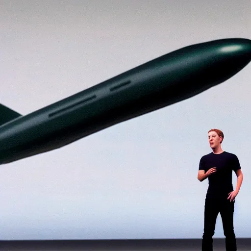 Prompt: mark zuckerberg launching nuclear weapon
