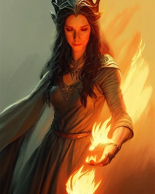 Prompt: a female elvish sorceress casting a fireball | | pencil sketch, realistic shaded, fine details, realistic shaded lighting poster by greg rutkowski, magali villeneuve, artgerm, jeremy lipkin and michael garmash and rob rey