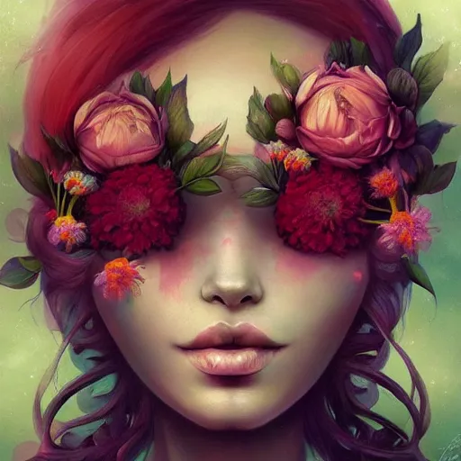 Image similar to flower by Anna Dittmann Black woman best on artstation