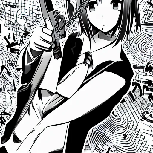 Image similar to a girl wearing a business and a red necktie, in the style of chainsaw man, black and white, anime art, hd