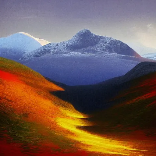 Image similar to scottish mountain scene by gabriel dawe