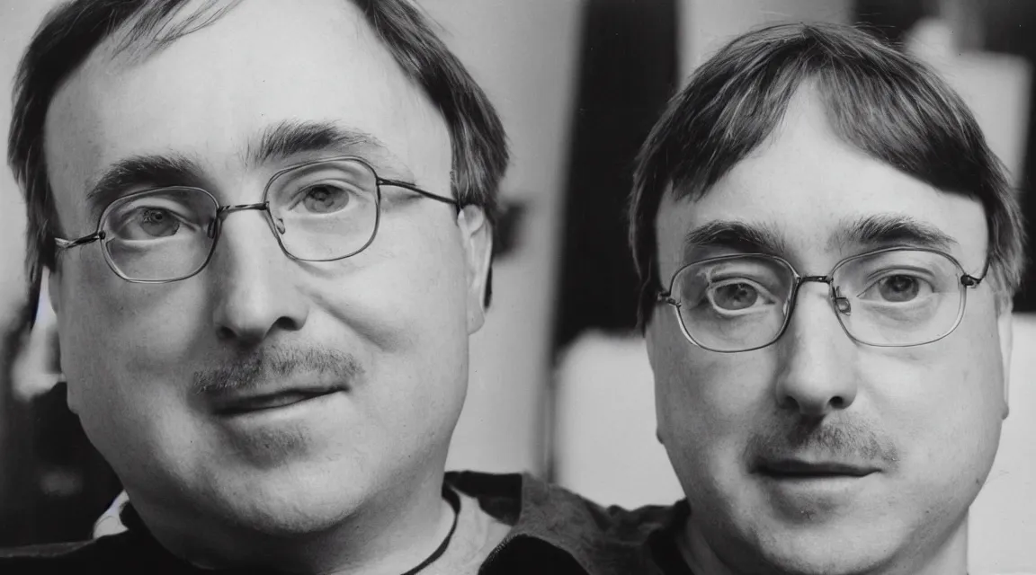 Prompt: portrait of Linus Torvalds taked by Ansel Adams